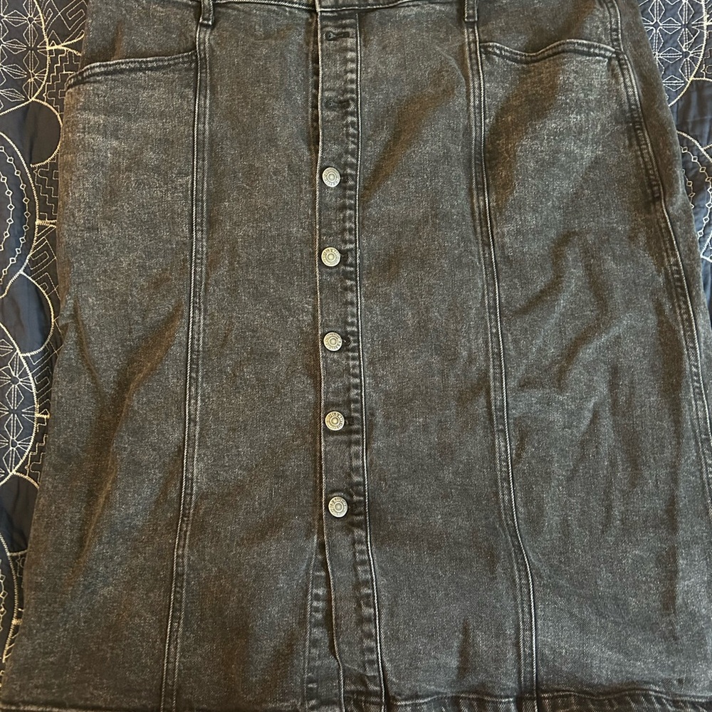 Black Denim Skirt from Old Navy